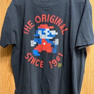 Super Mario Softstyle Black T-Shirt